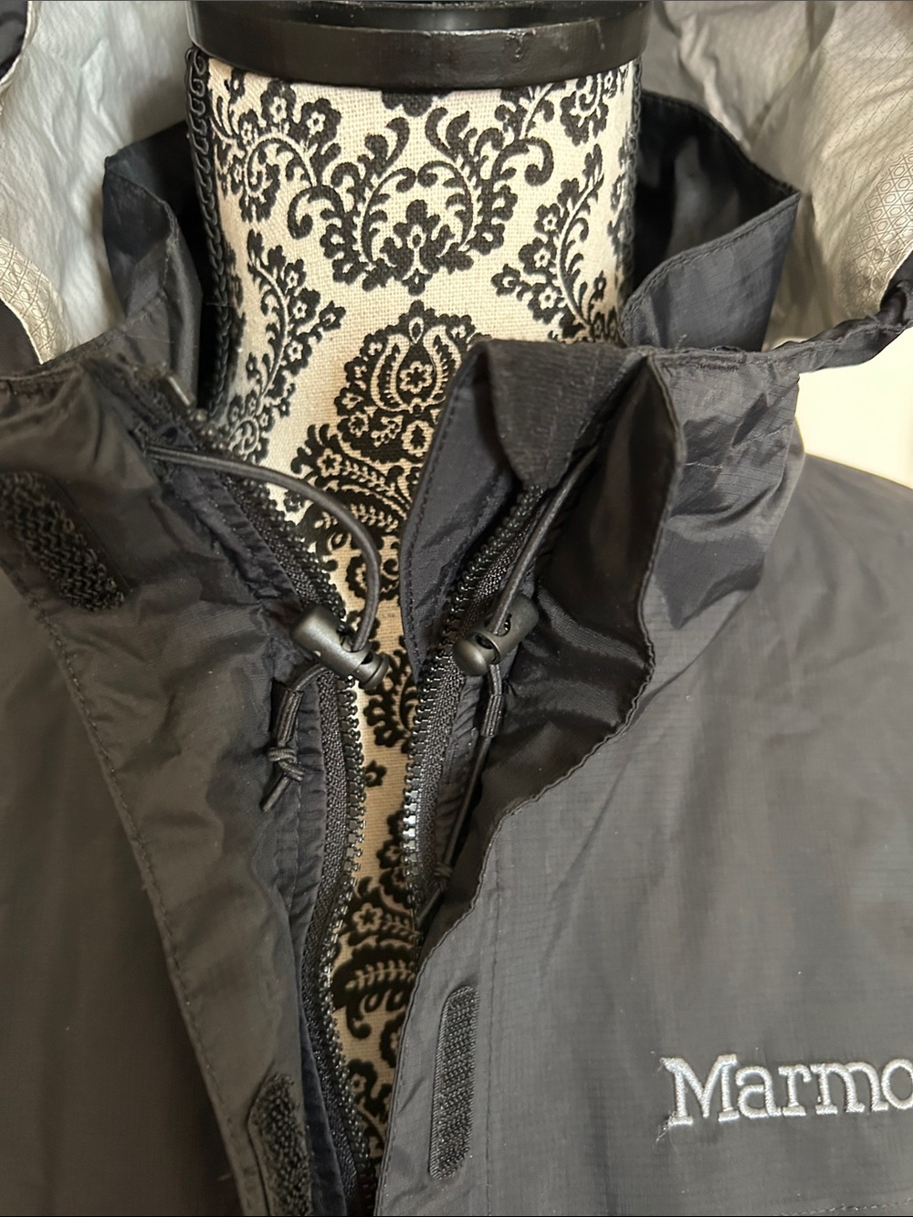 Marmot Women's Precip Eco Black Hooded Waterproof Jacket - Picture 4 of 9